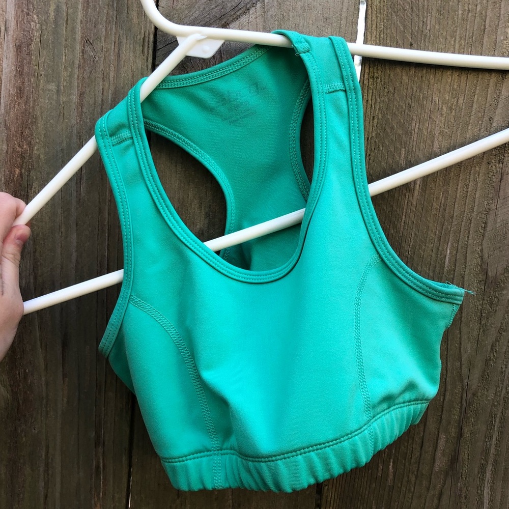 Turquoise BCG girls sports bra